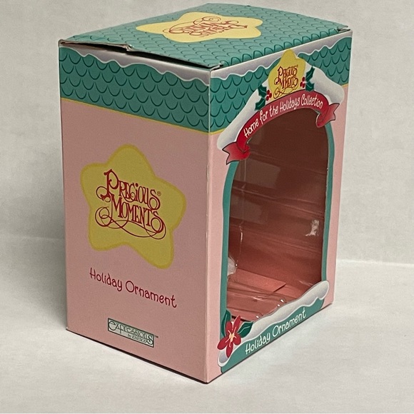 1995 Precious Moments Enesco Girl With Book Caroler Home For Holidays Ornament - Picture 2 of 5